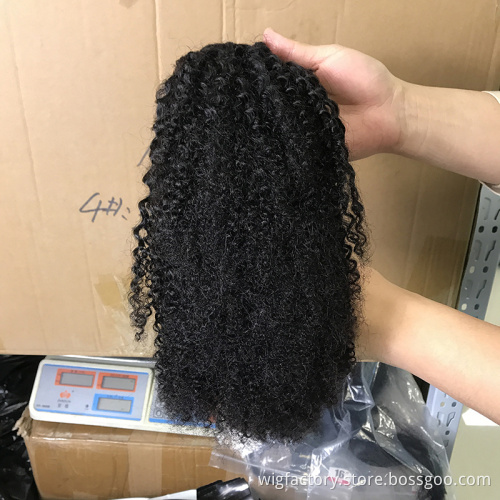 Wholesale 100% remy drawstring ponytail human hair, afro puff curly hair drawstring ponytail, afro kinky hair ponytail